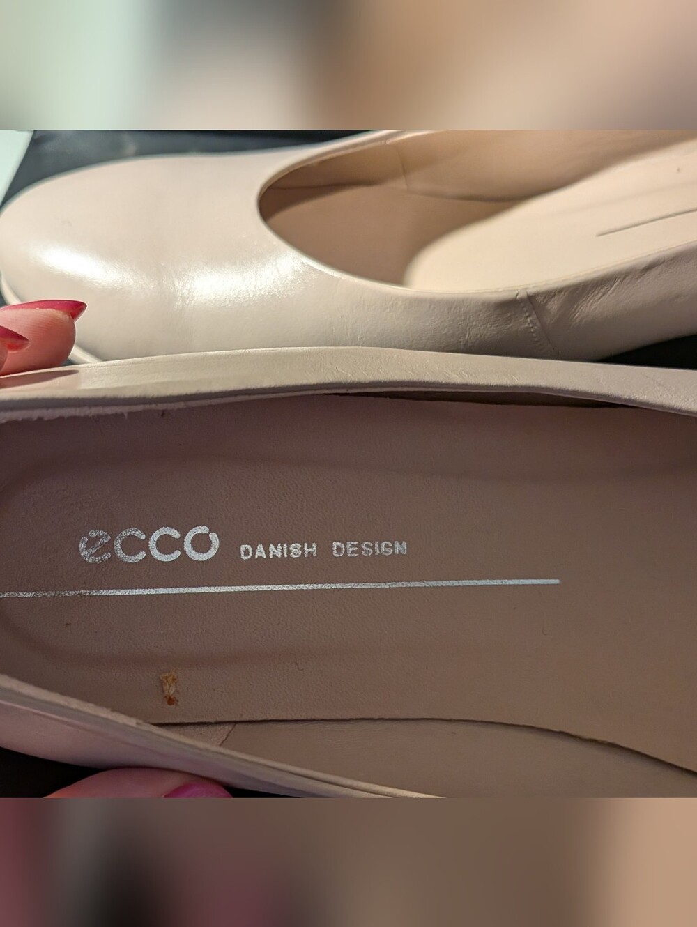 Ecco Women's Low Block Heel Pumps in Light Nude - Picture 2 of 3